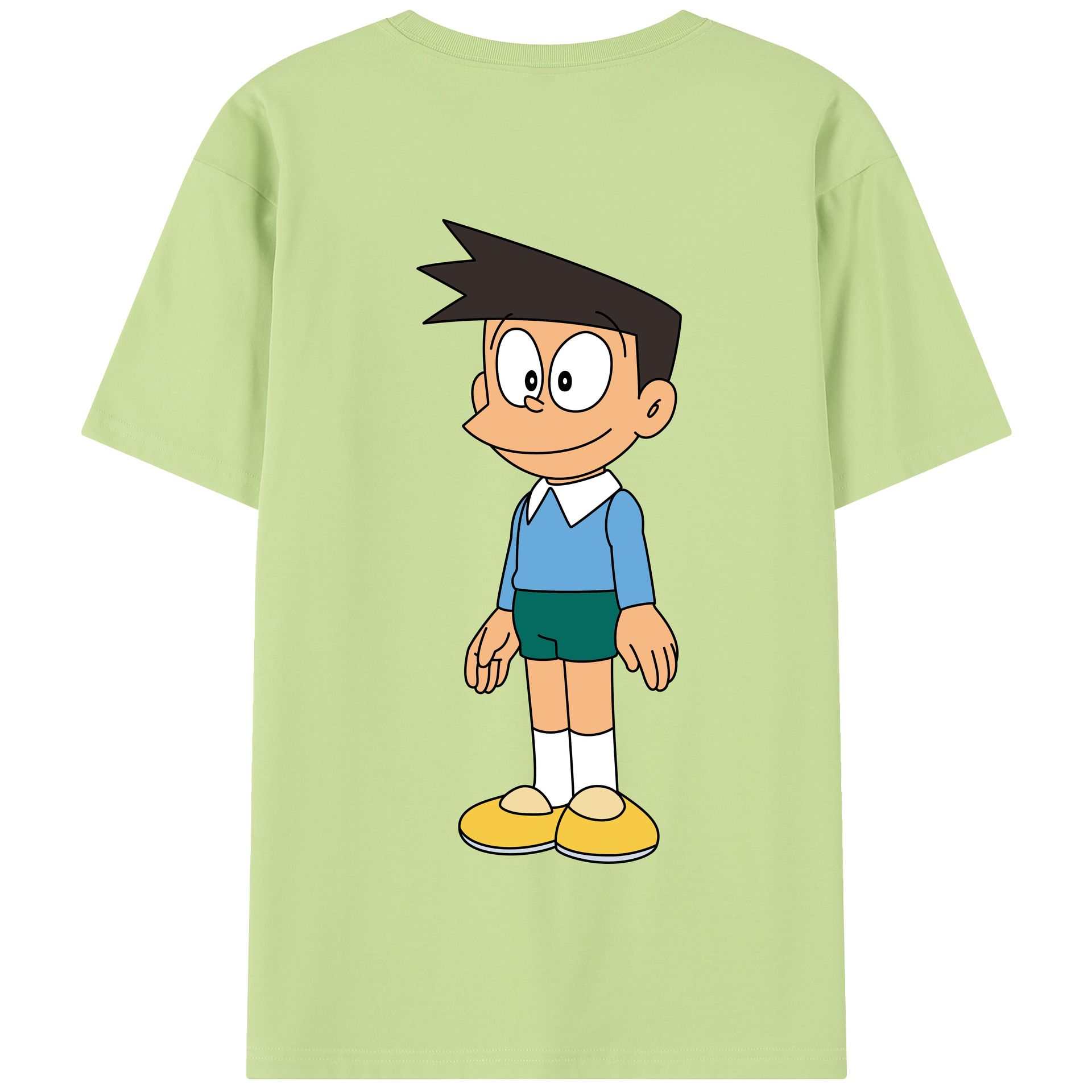 （画像用） ドラえもん 骨川 スネ夫 Doraemon Honekawa Suneo 綿100％半袖Tシャツ（背面プリント）
